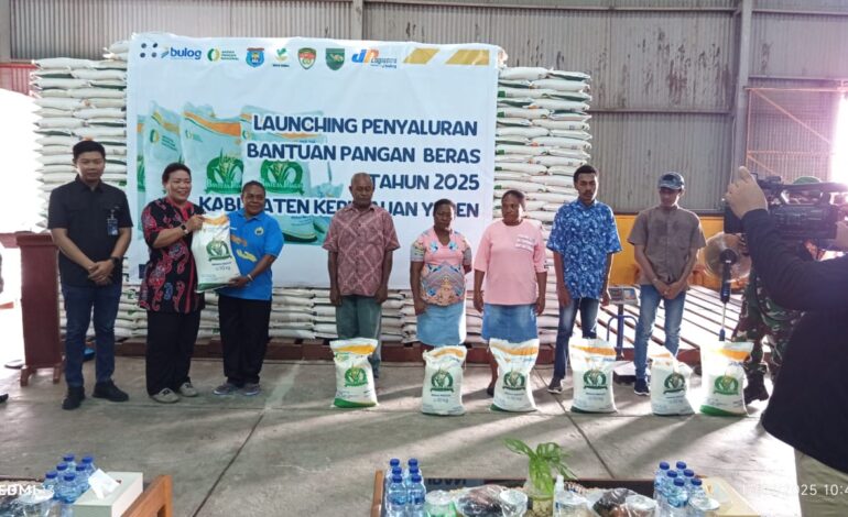 Penyaluran Bantuan Pangan Beras 2025 Resmi Dimulai di Kepulauan Yapen, Pakai Sistem Digital!