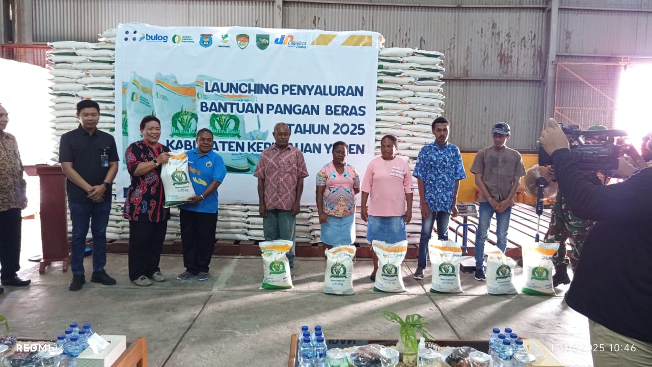 Penyaluran Bantuan Pangan Beras 2025 Resmi Dimulai di Kepulauan Yapen, Pakai Sistem Digital!